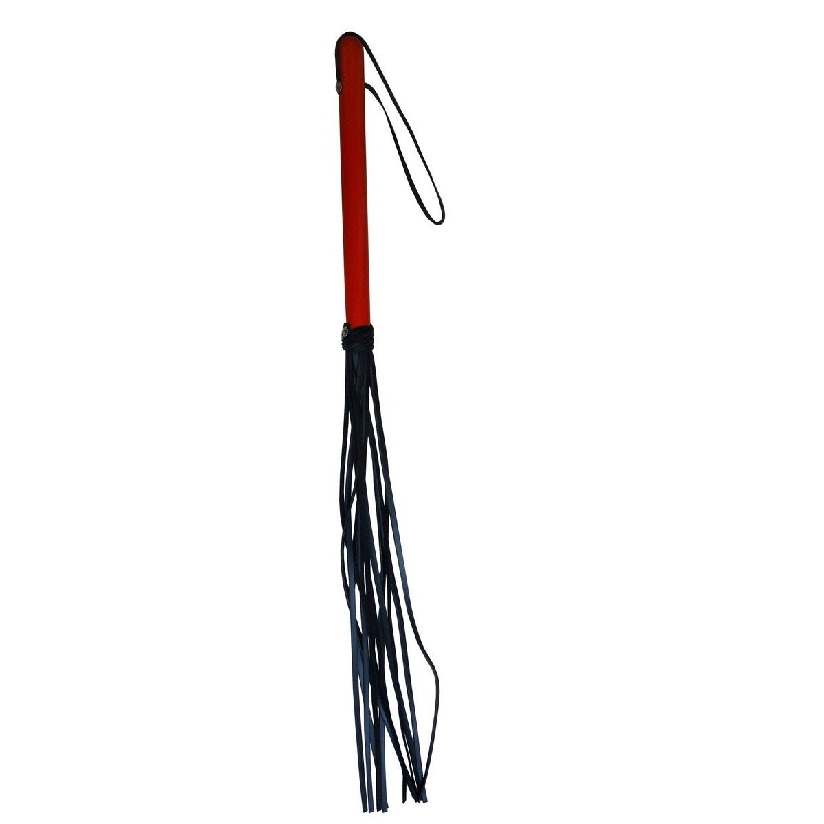 Echtleder Peitsche mit rotem Griff 77cm