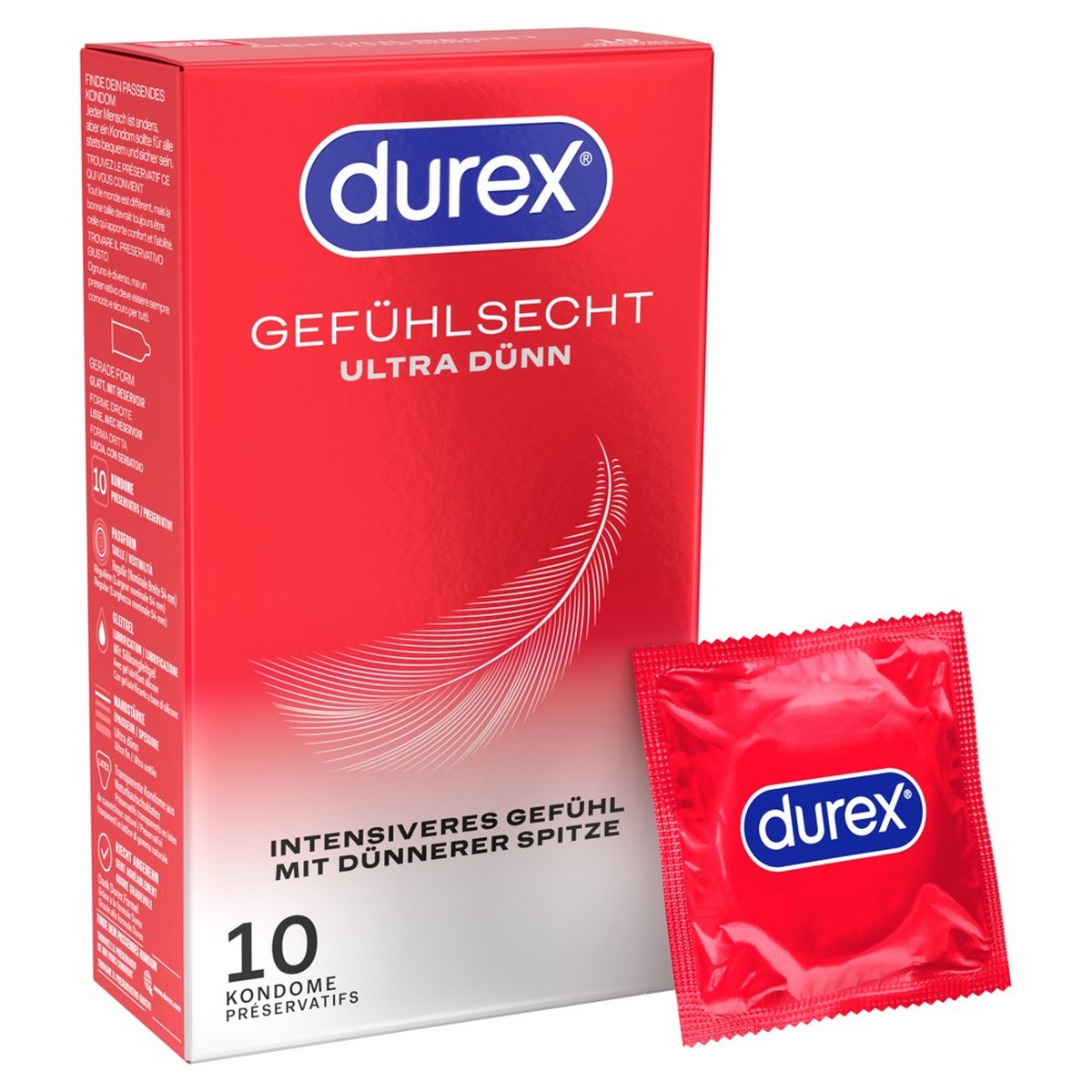 Durex Gefühlsecht Ultra Dünn 10 Stück