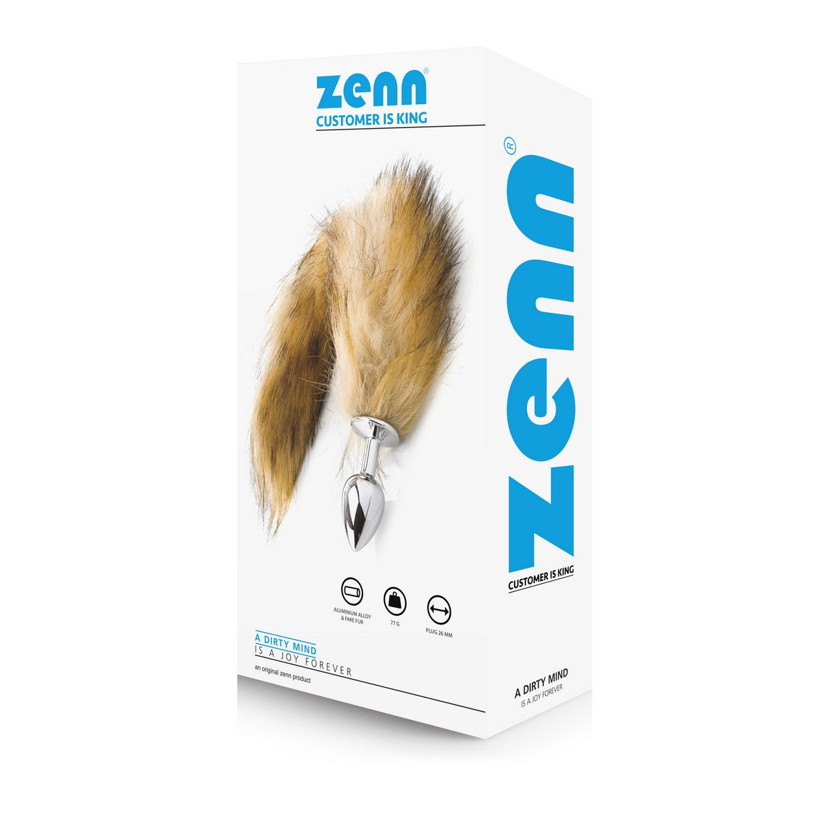 Deluxe Fluffy Fox Plug Braun