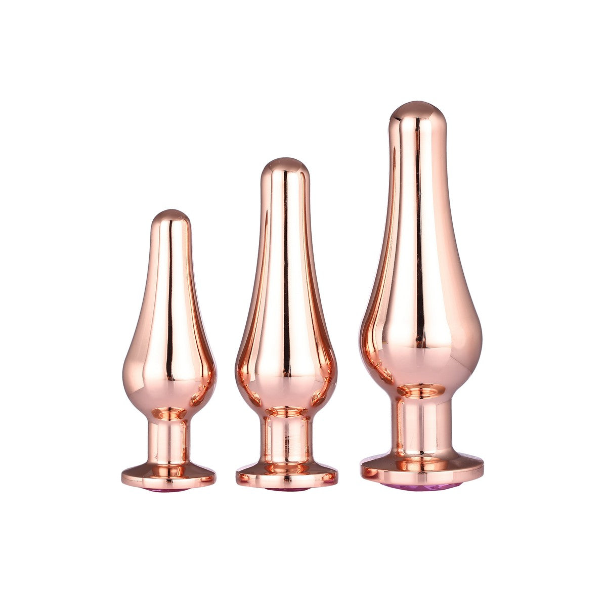 Gleaming Love Rosé Gold Plug Set
