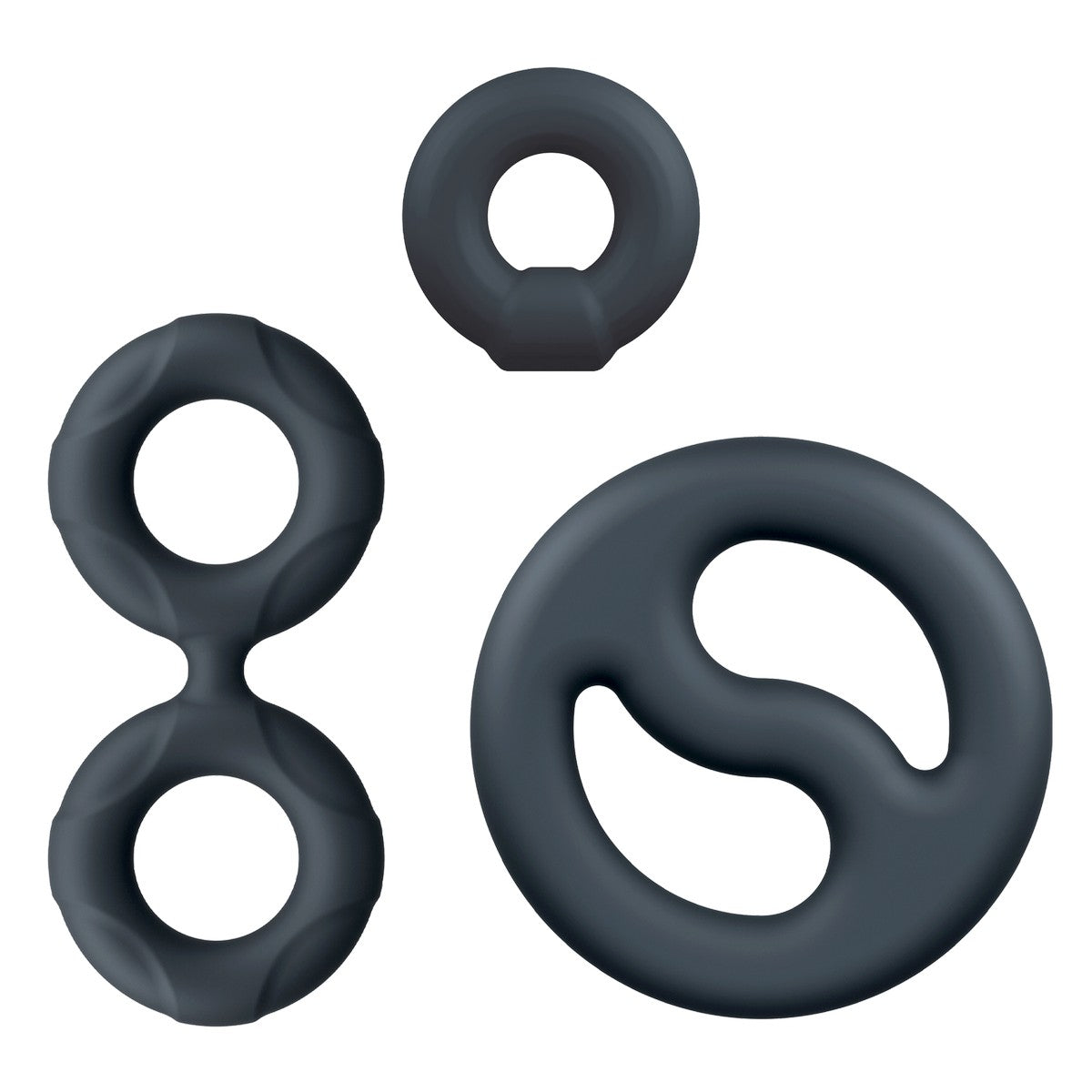 Schwarzes Cockring Trio