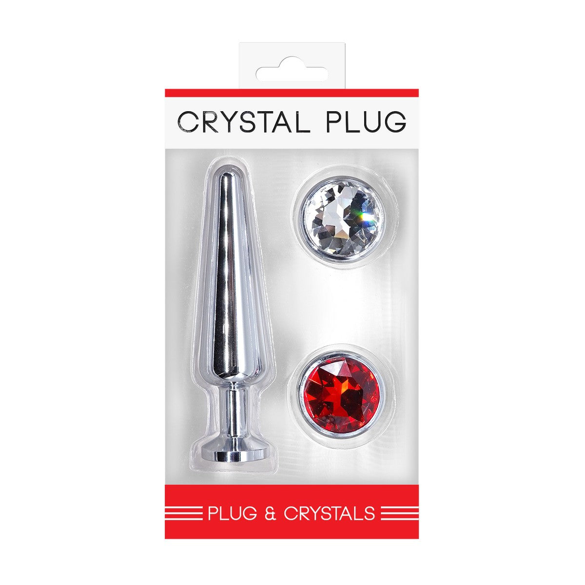 Crystal Plug Set Chrom Gr. M