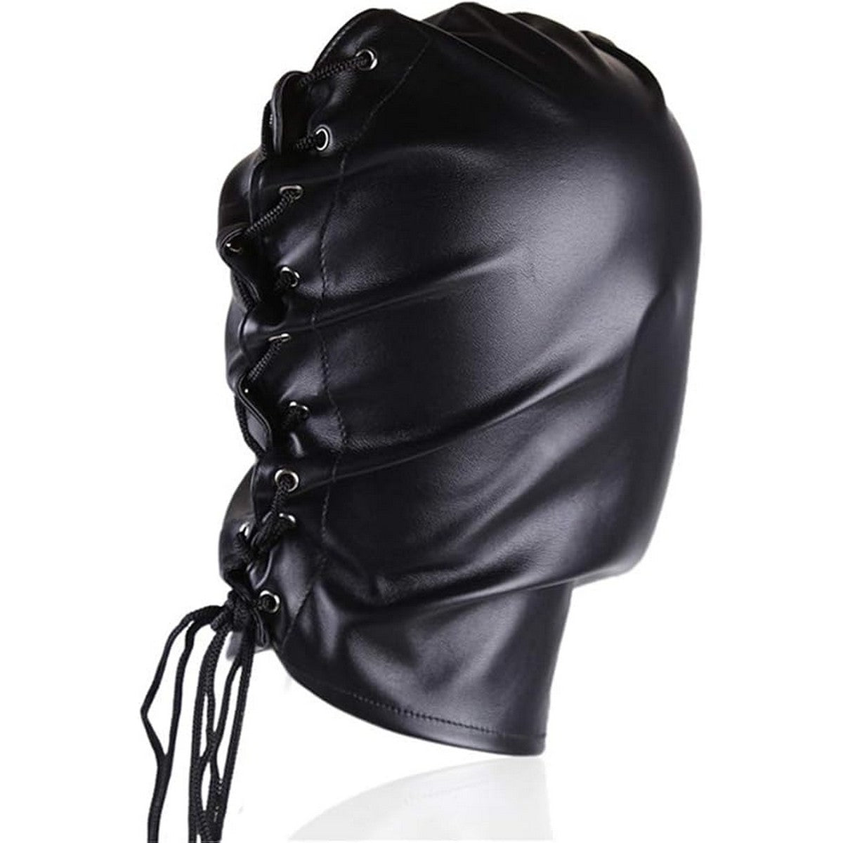 Glatte schwarze Bondage Maske