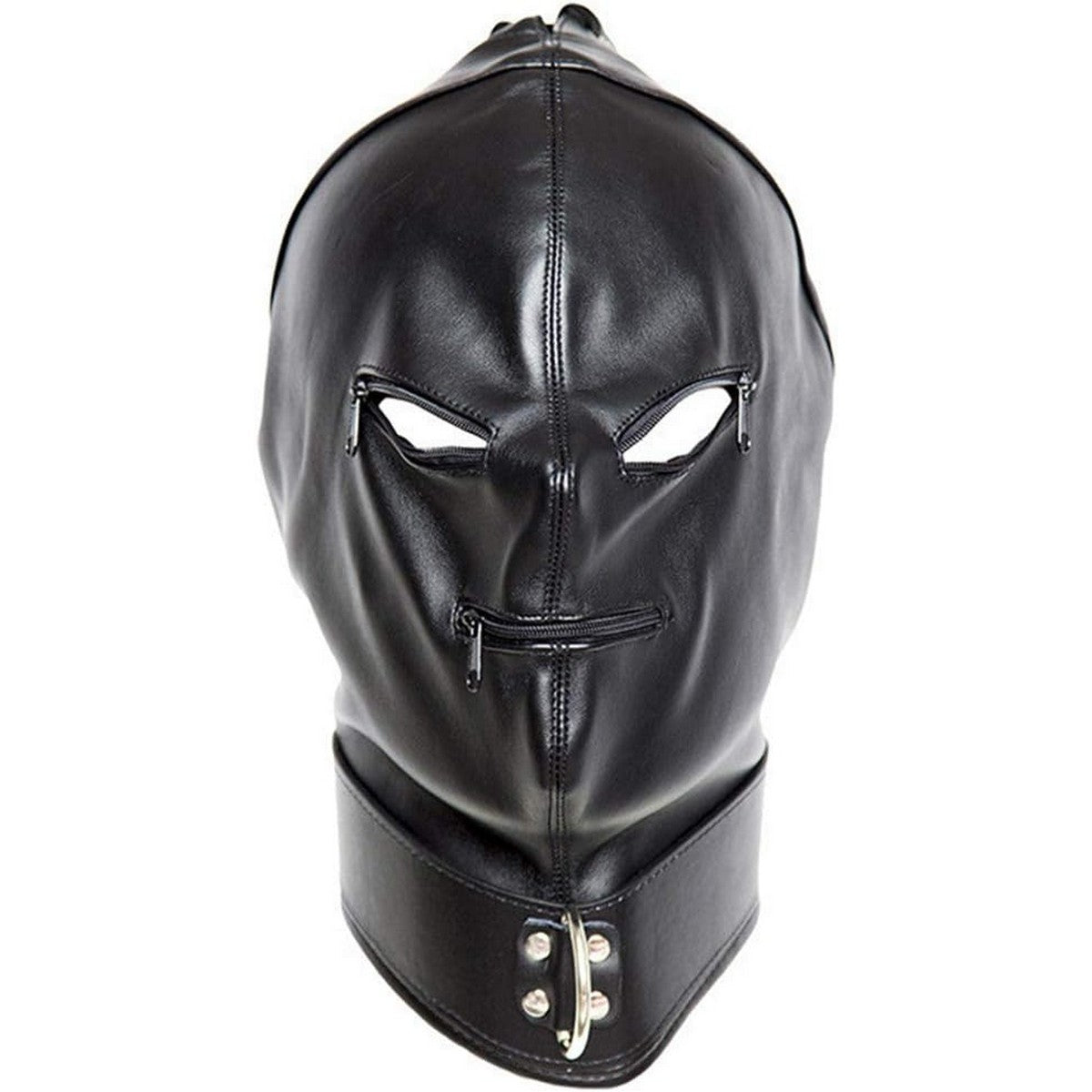 Schwarze BDSM Kopfmaske