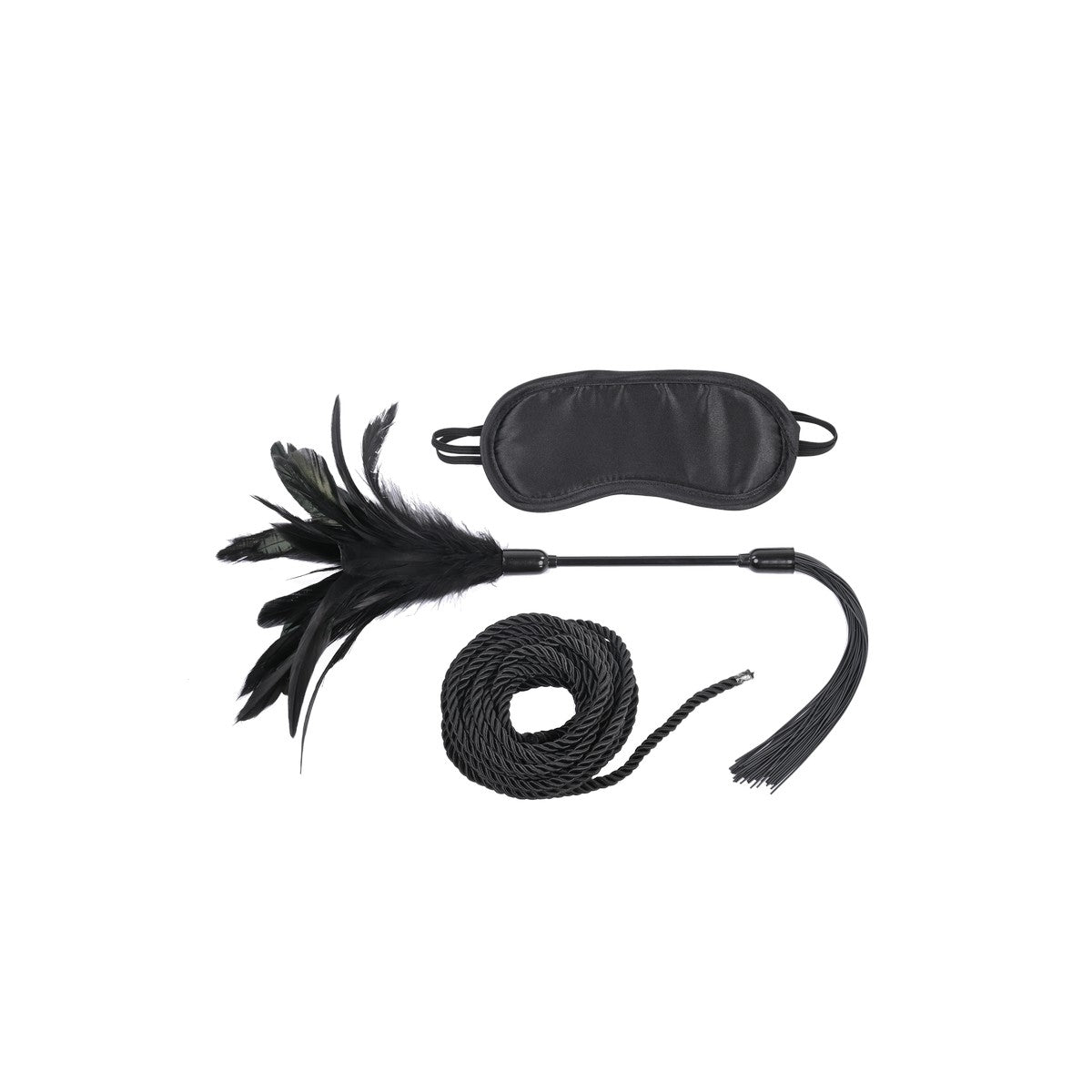 Sex and Mischief Shadow Tie & Tickle Kit Schwarz