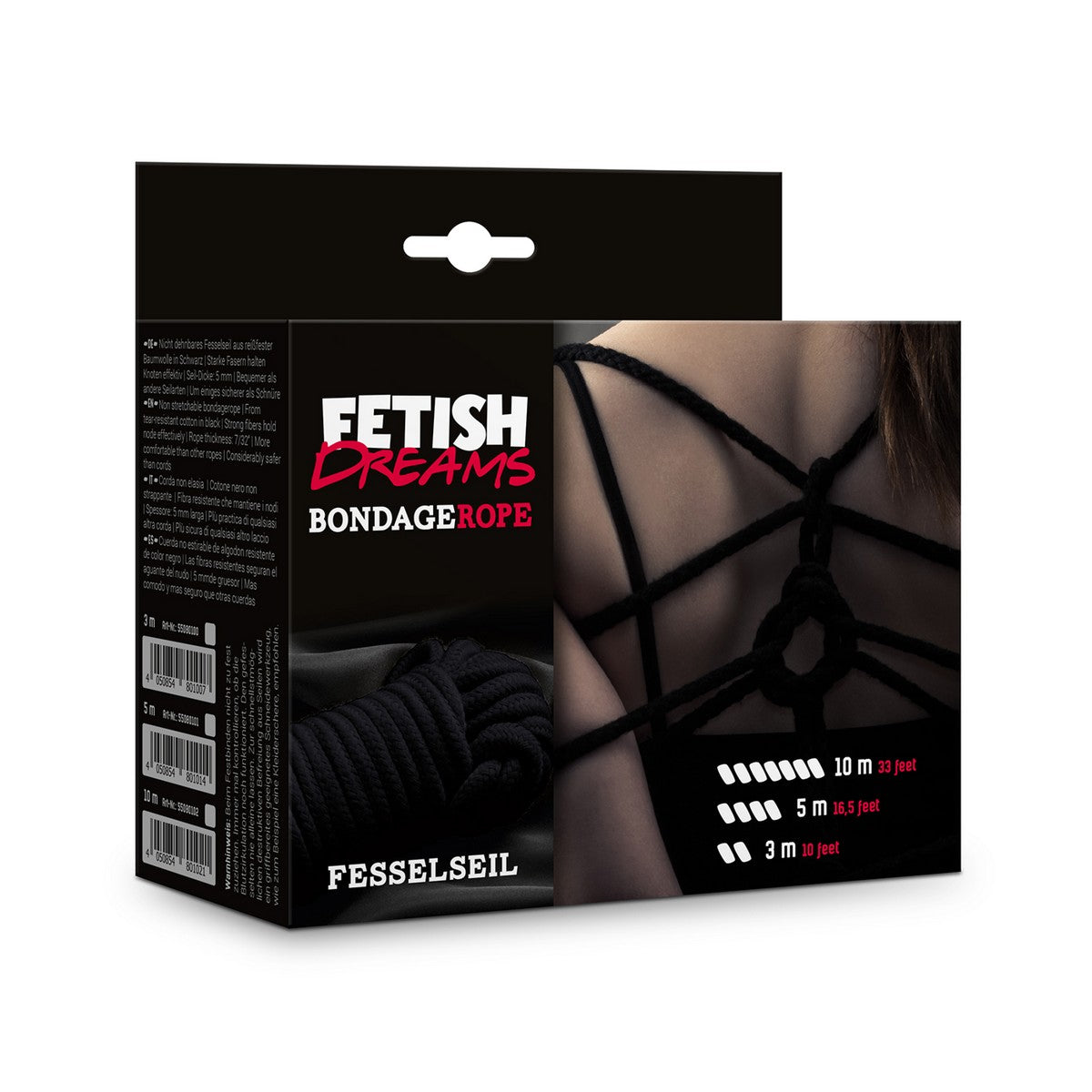 Fetish Dreams Bondage Rope 10m Schwarz