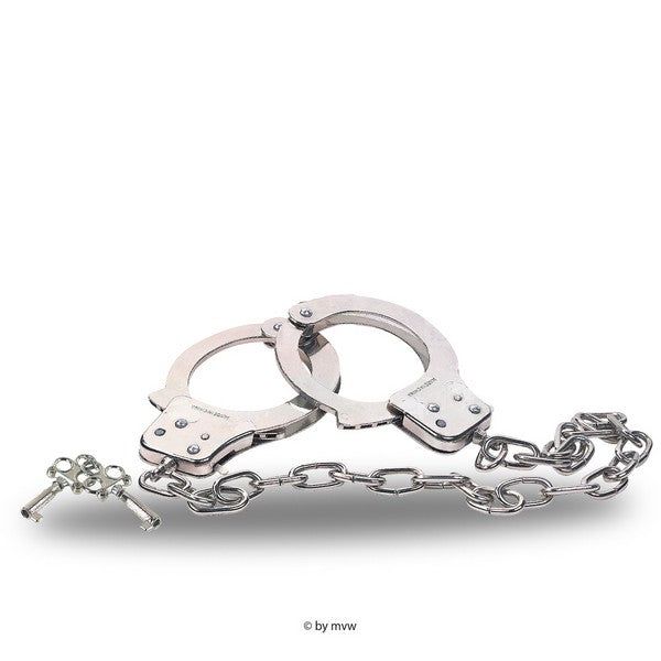 Handschellen verchromt mit langer Kette