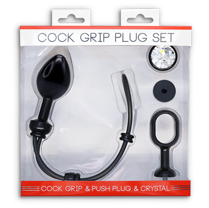 Cock Grip Plug Set Schwarz Gr. L