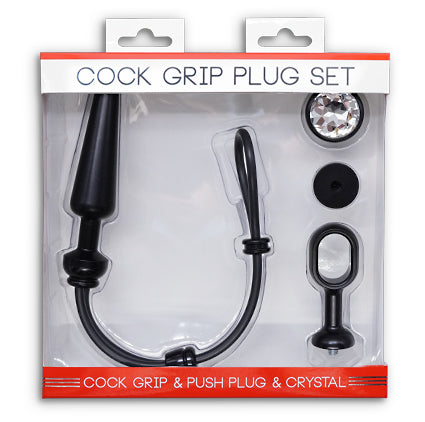 Cock Grip Plug Set Schwarz Gr. M