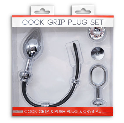 Cock Grip Plug Set Chrom Gr. L