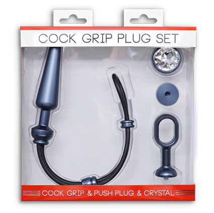 Cock Grip Plug Set Anthrazit Gr. M