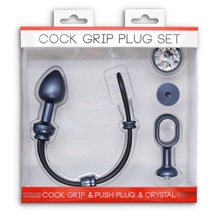 Cock Grip Plug Set Anthrazit Gr. S