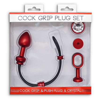 Cock Grip Plug Set Rot Gr. S