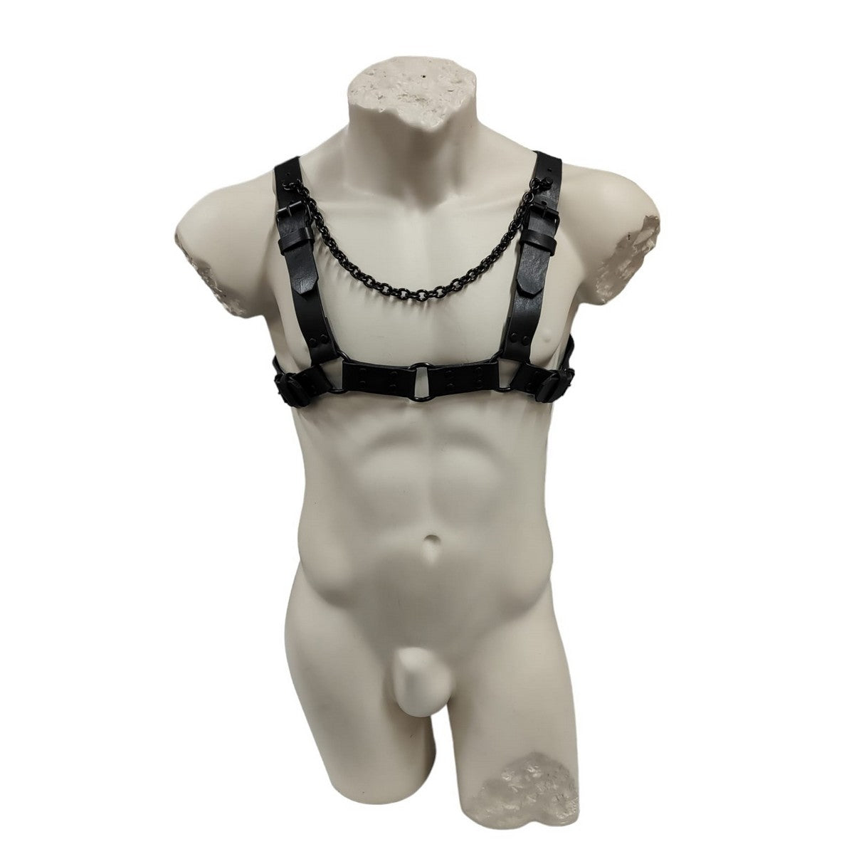 Dany Steel Echtleder Brustharness mit Kette