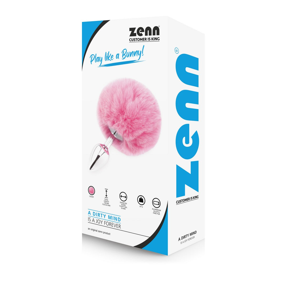 Deluxe Fluffy Bunny Tail Pink