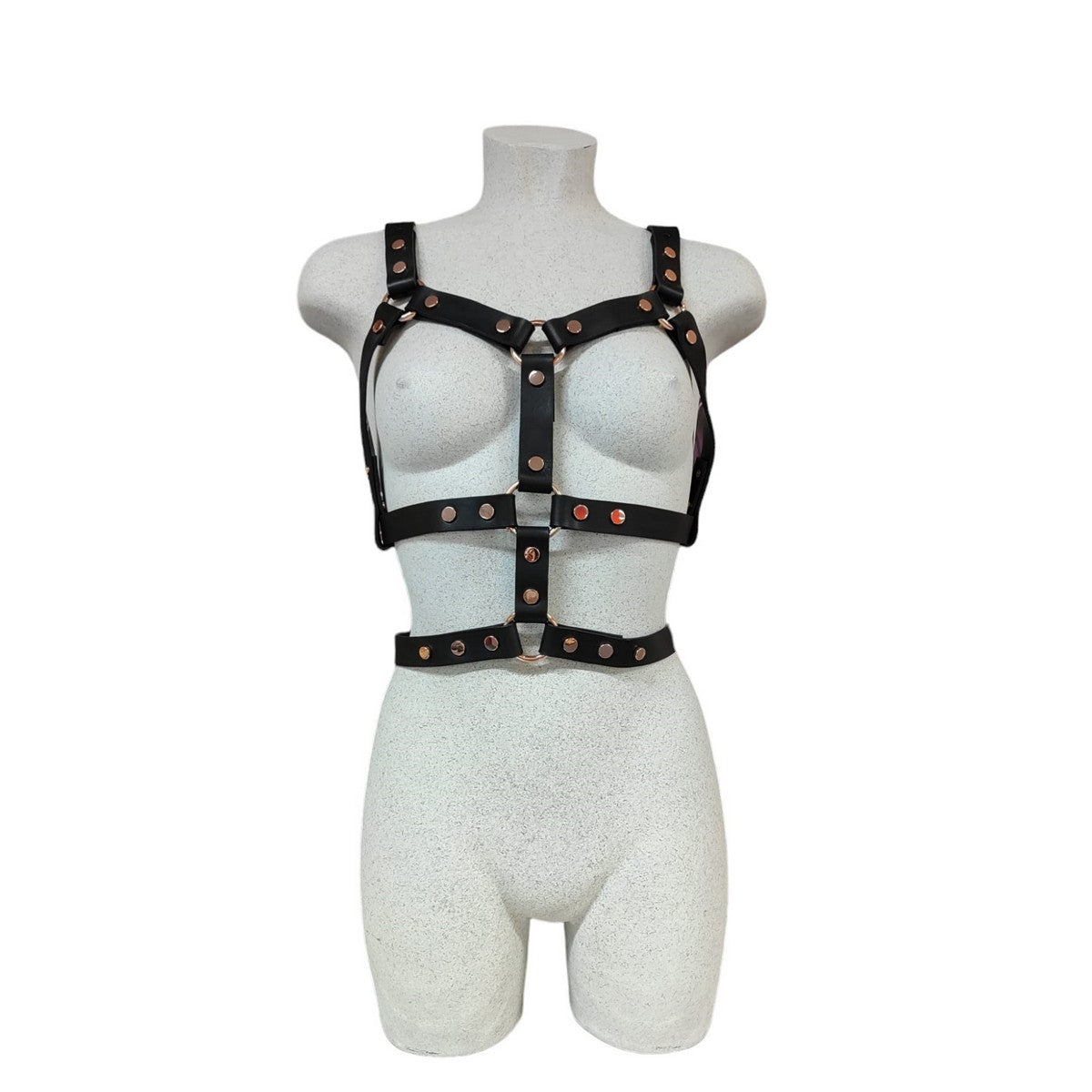 Dany Steel Echtleder Brustharness mit Bauchgurt