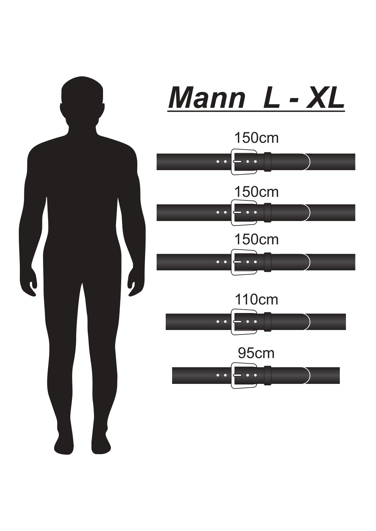 Echtleder Fesselgurte Chrom Gr. L-XL