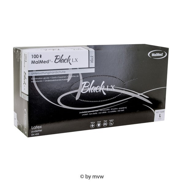 Latexhandschuhe L Schwarz 100 Stk.