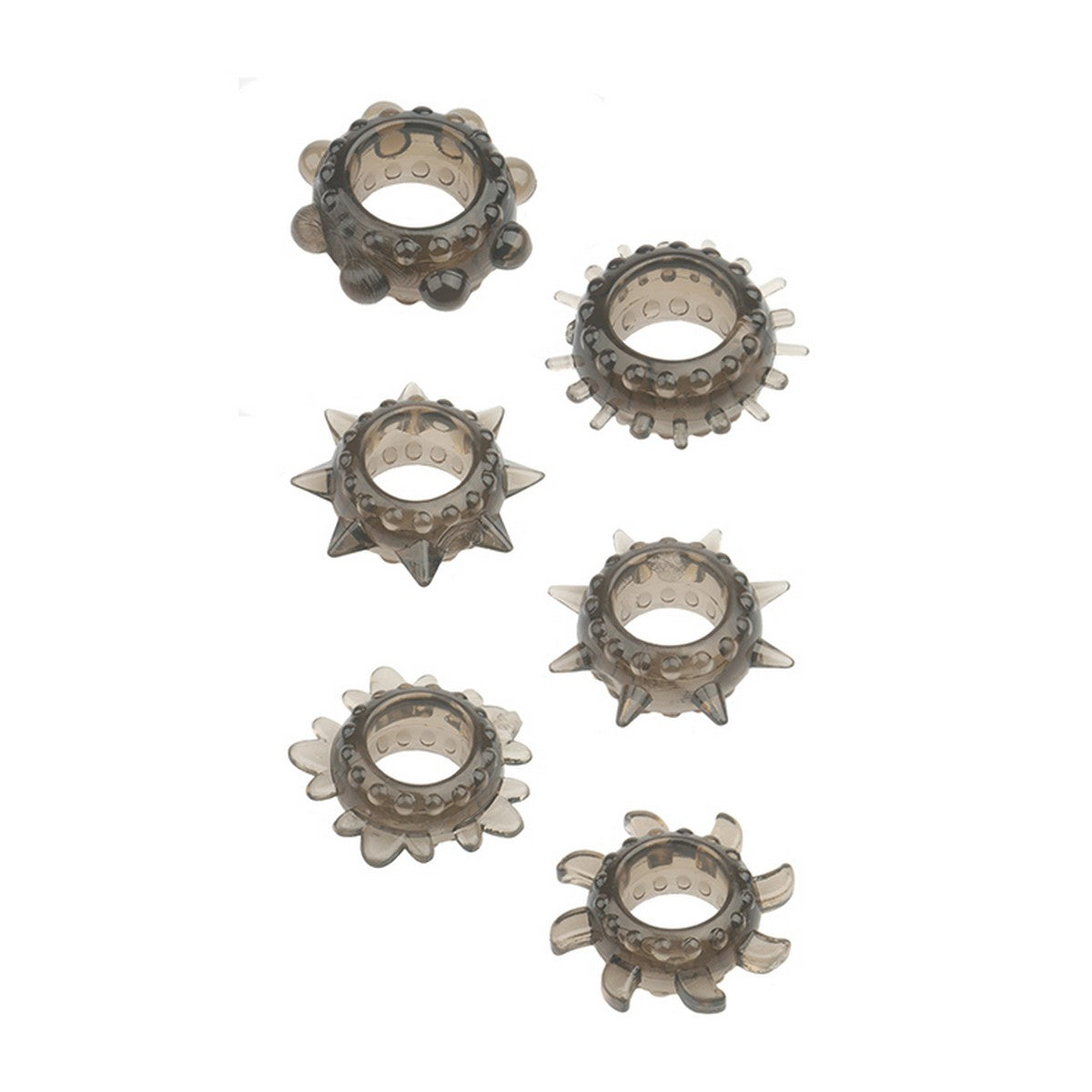 Menzstuff 6 Piece Stretchable Ring Set