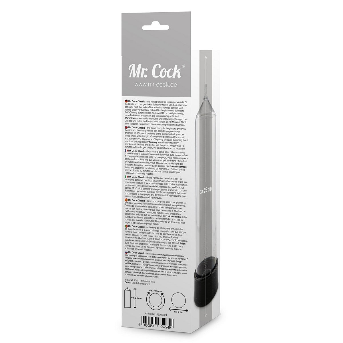 Mr. Cock Classic Penispumpe Klar