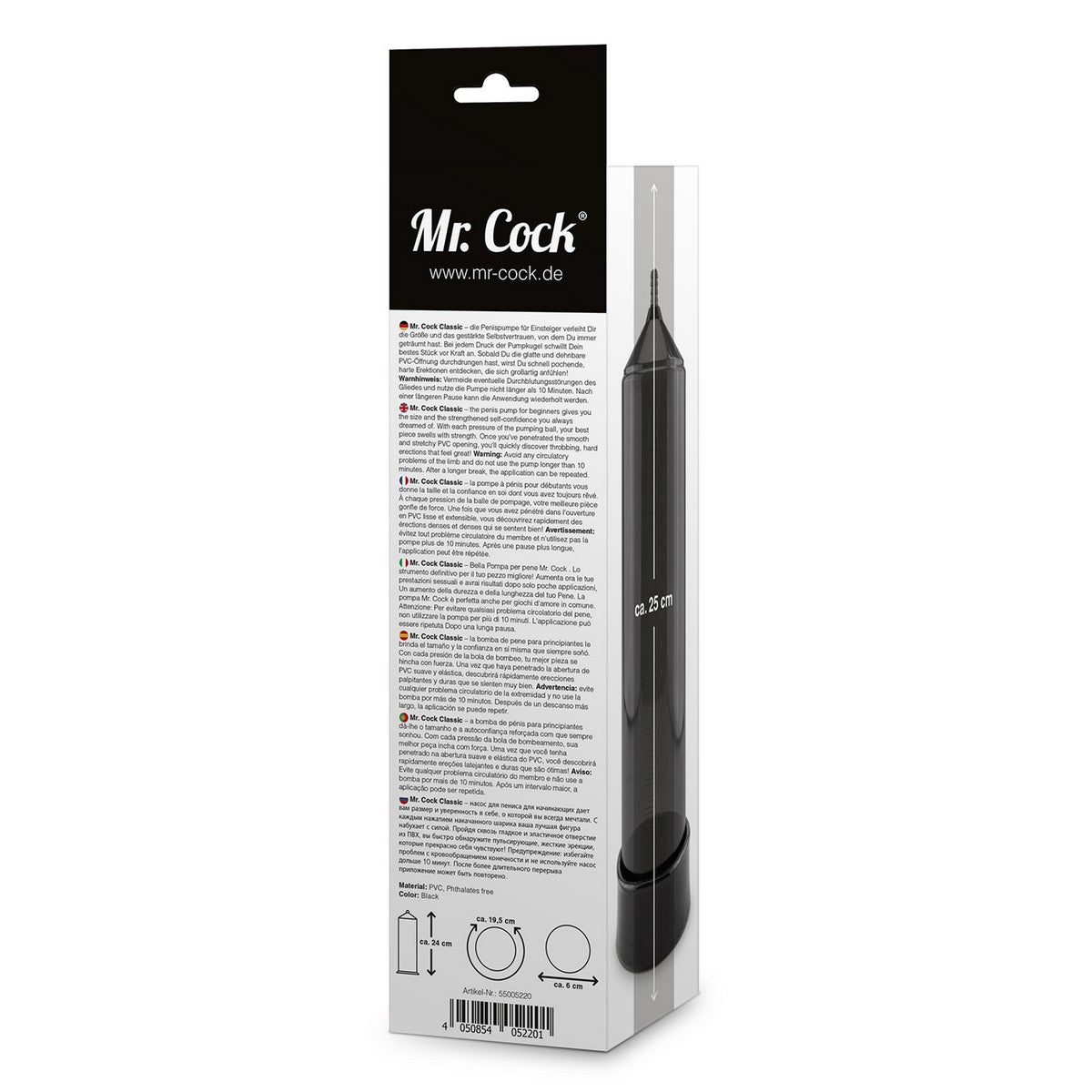 Mr. Cock Classic Penispumpe Schwarz