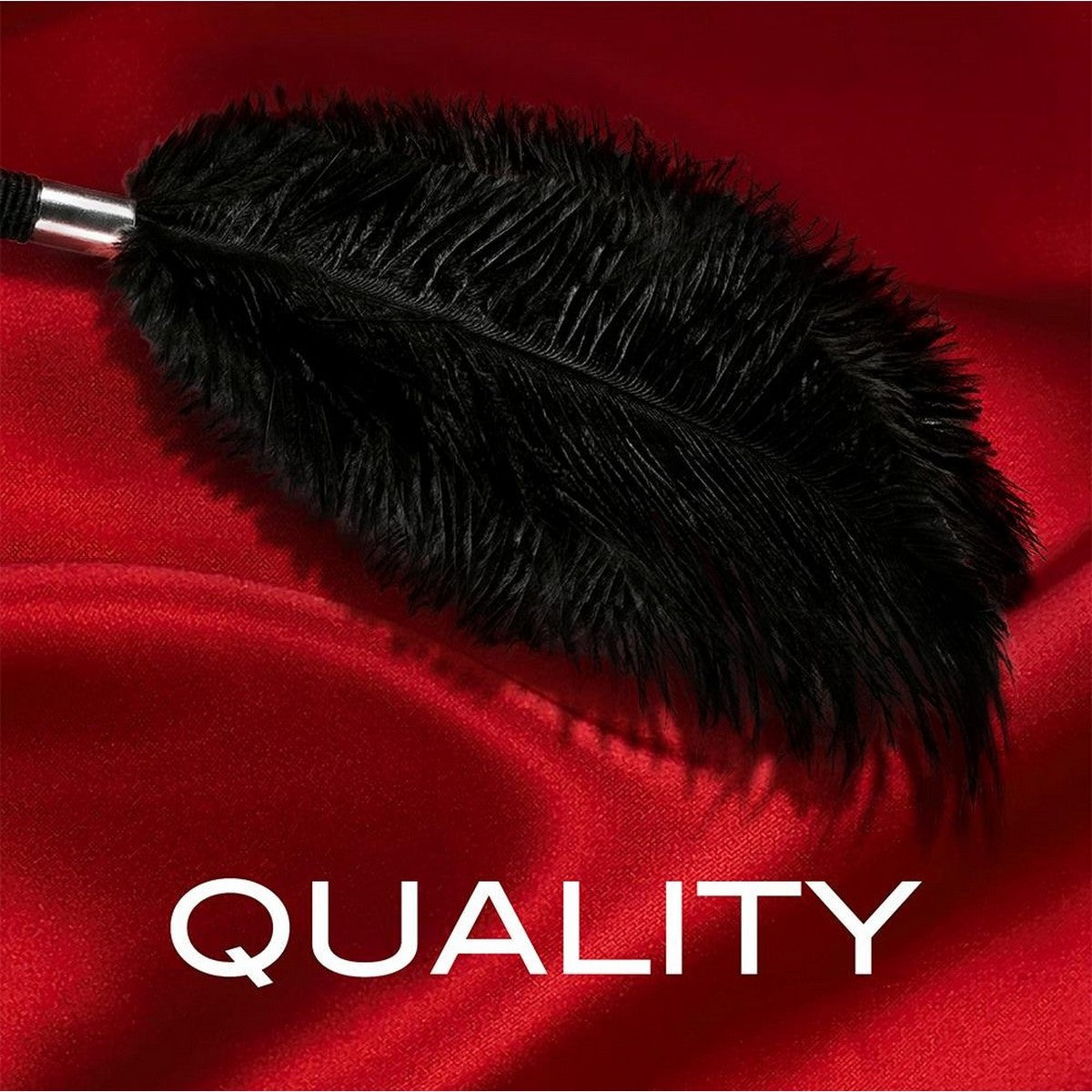 Noir Soft Feather Tickler Black