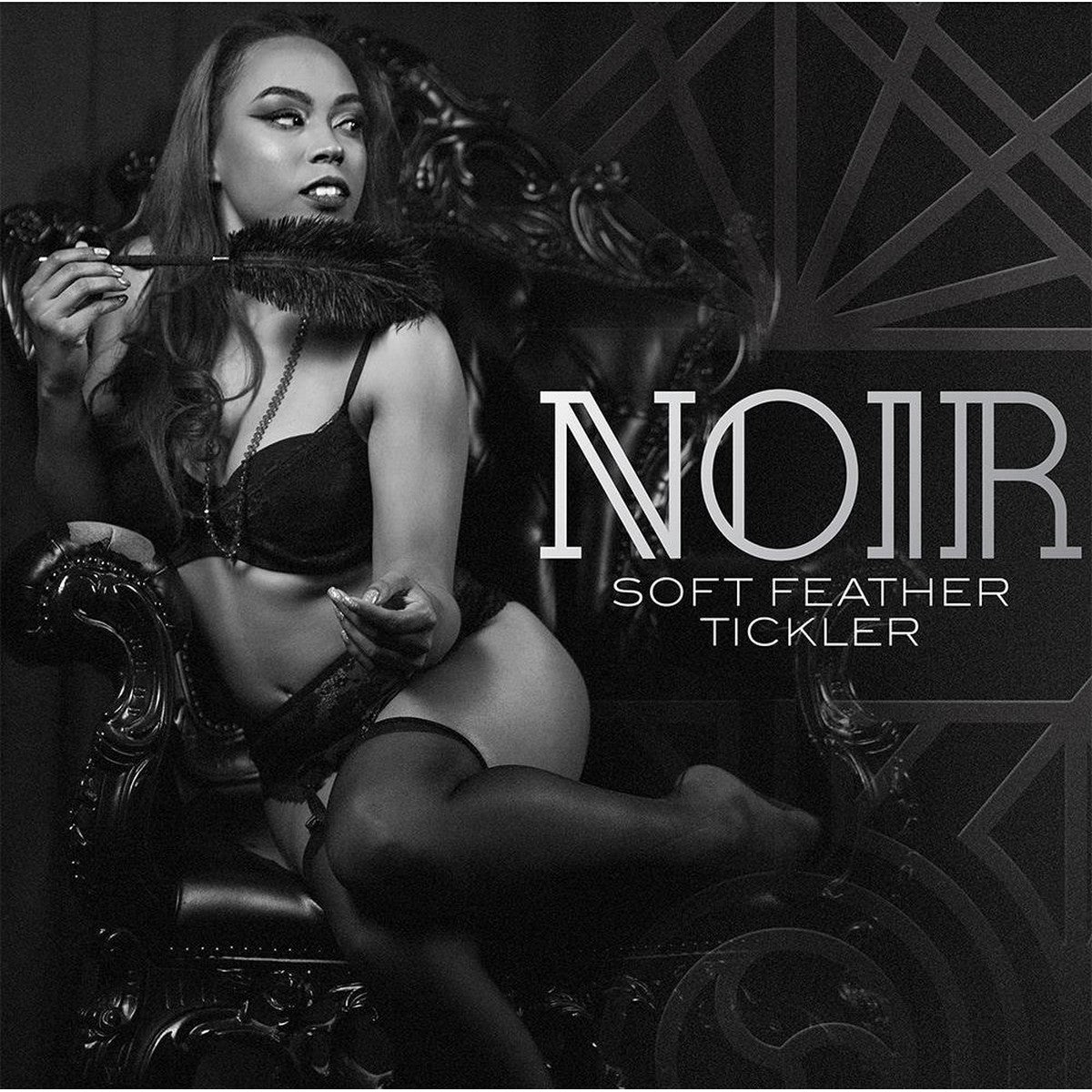 Noir Soft Feather Tickler Black