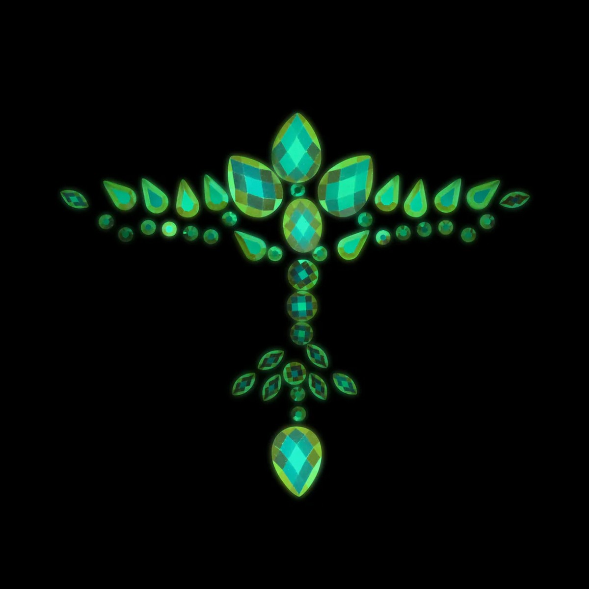 Körperschmuck-Stickers für die Brust Nr. 1