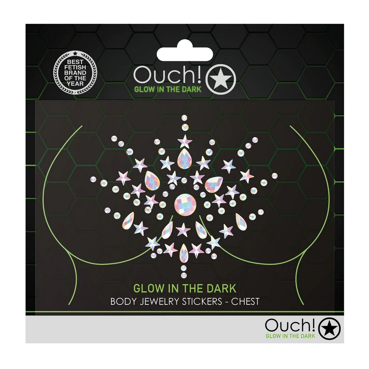 Körperschmuck-Stickers für die Brust Nr. 3