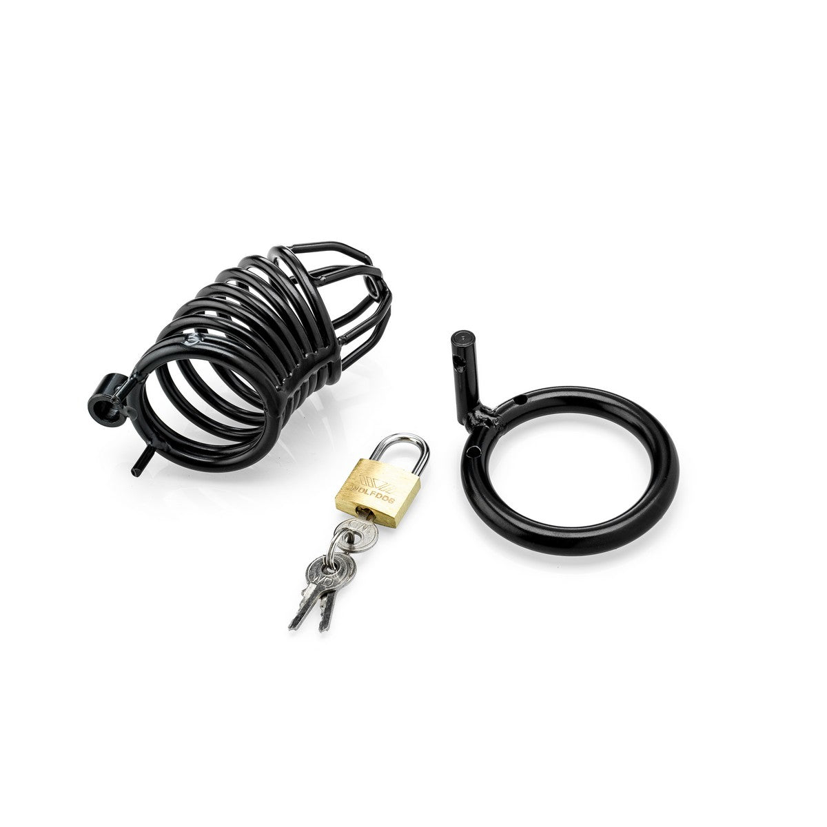 Peniskäfig Schwarz mit 3 Ersatzringen