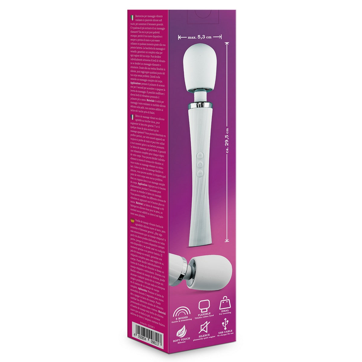 RelaXxxx Massagestab Weiss Silikon