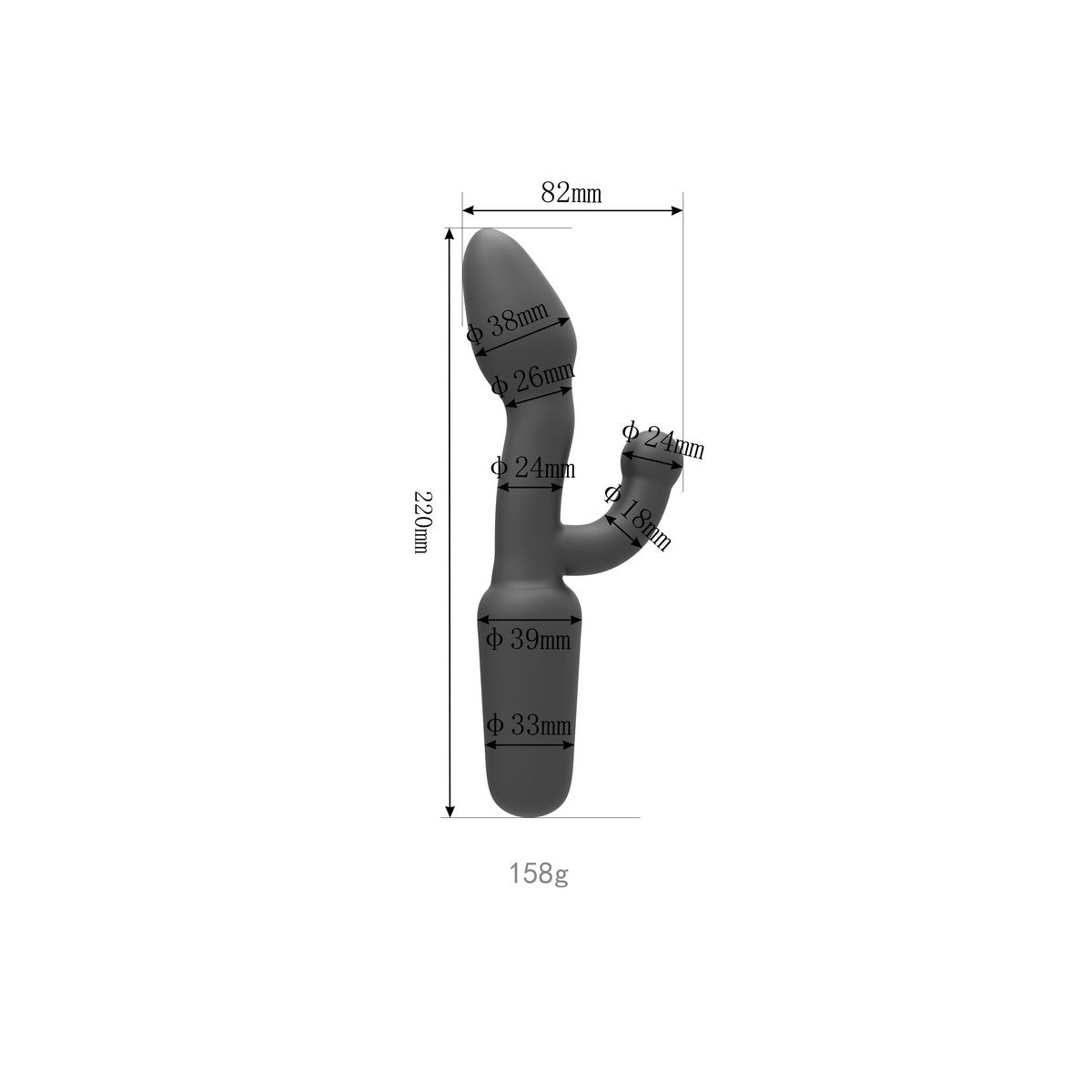 Silikon Doppeldildo 22cm