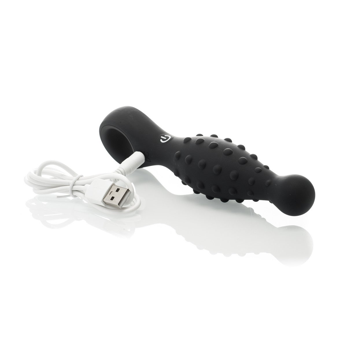 Vibro Silikon Plug mit Perlen & Ring