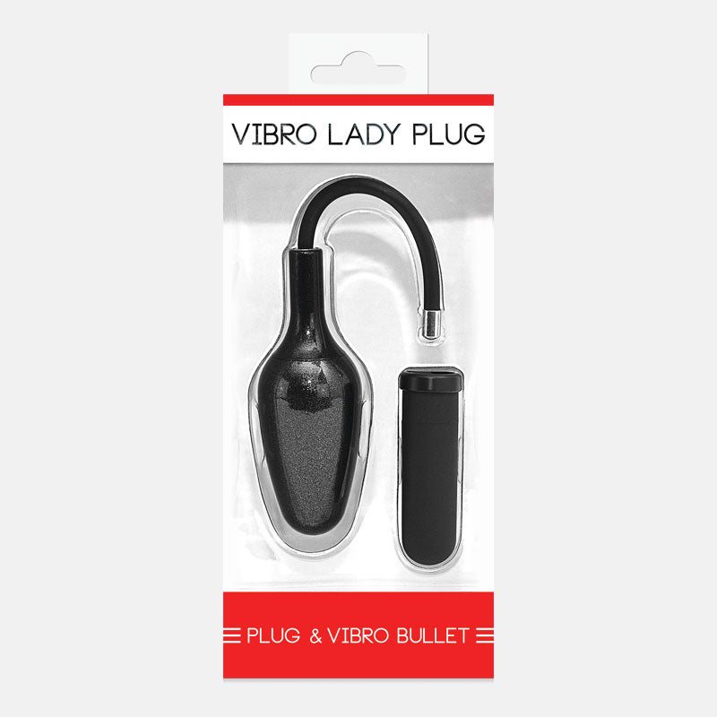 Vibro Lady Plug Schwarz Glitzer Gr. M