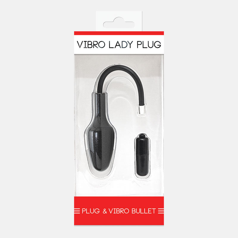 Vibro Lady Plug Schwarz Glitzer Gr. S