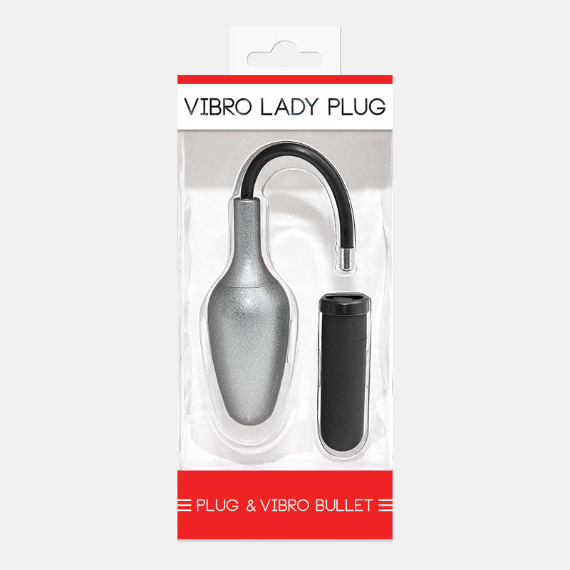 Vibro Lady Plug Silber Glitzer Gr. M