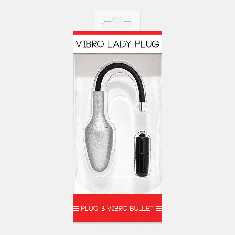 Vibro Lady Plug Silber Glitzer Gr. S