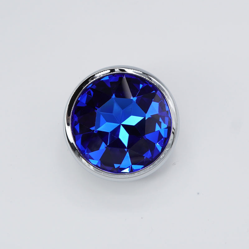 Halterung Verchromt mit Kristall Chrom/Blau
