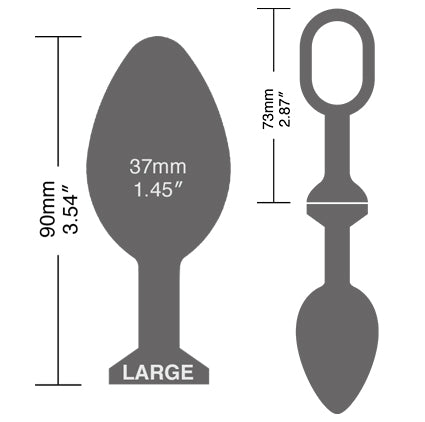 Cock Grip Plug Set Rot Gr. L