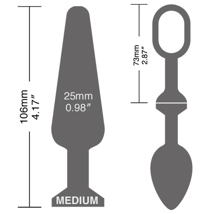 Cock Grip Plug Set Anthrazit Gr. M