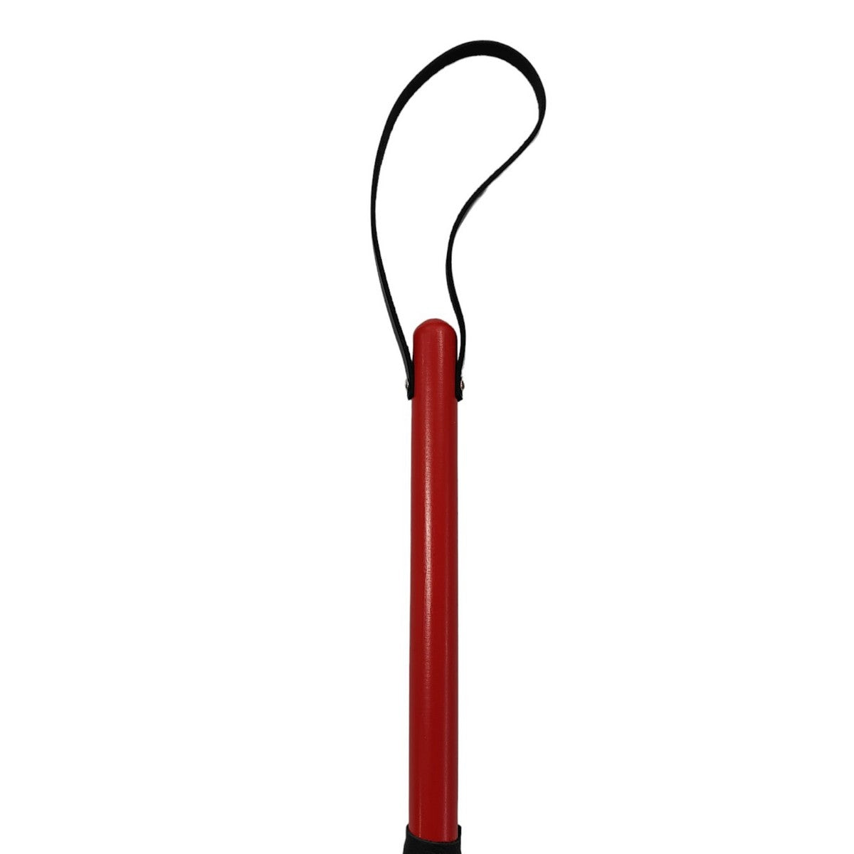 Echtleder Peitsche mit rotem Griff 77cm
