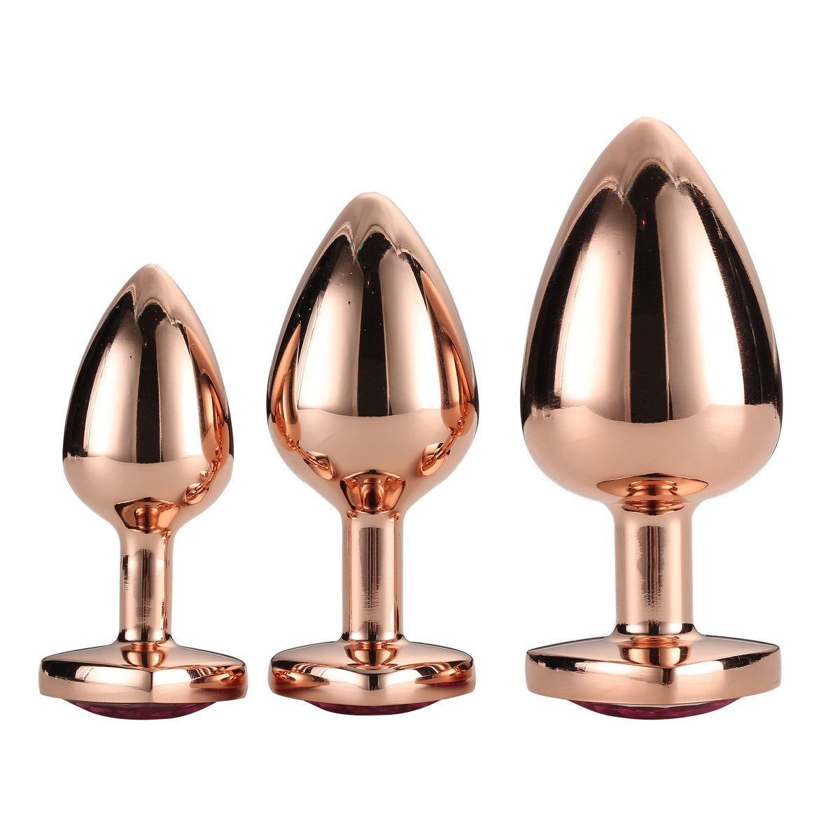 Gleaming Love Rosé Gold Plug Set