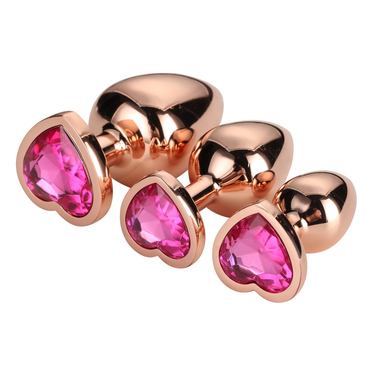 Gleaming Love Rosé Gold Plug Set