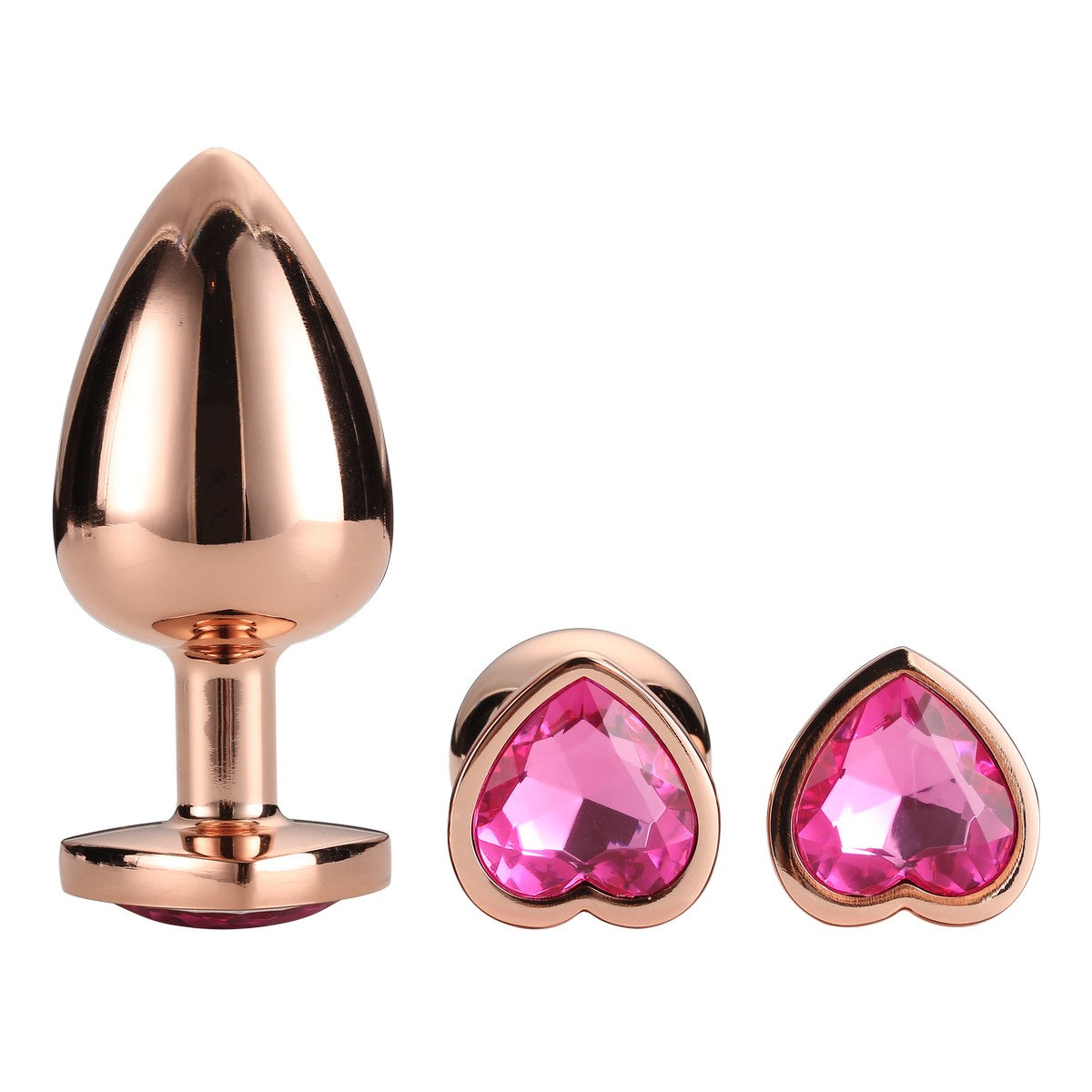 Aluminium Plug Kristall Rose Gold
