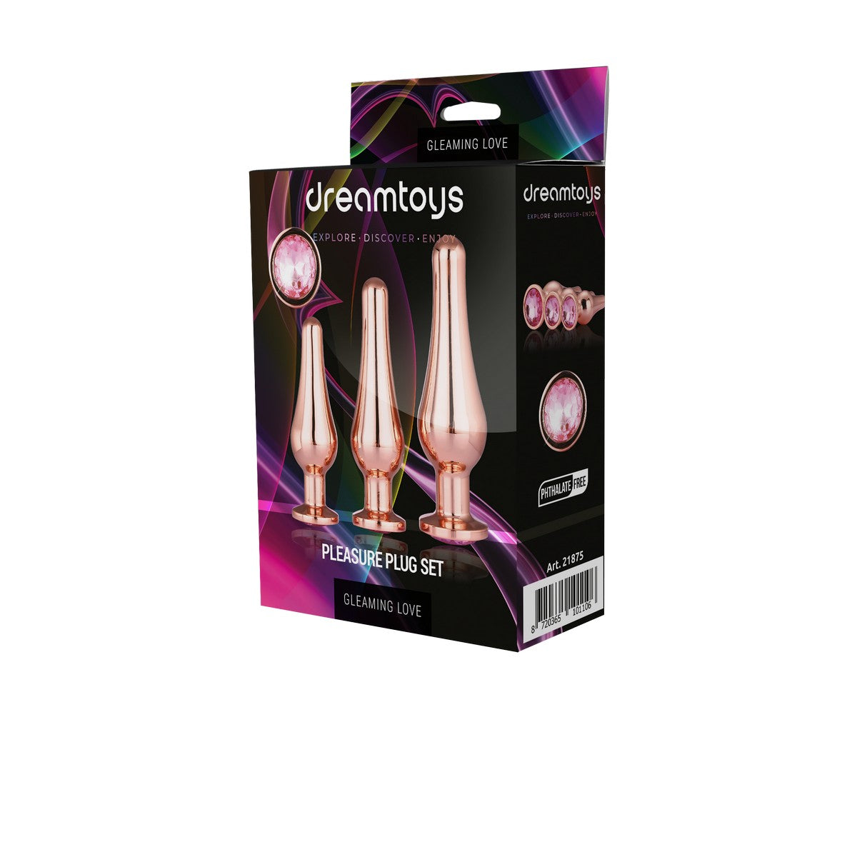 Gleaming Love Rosé Gold Plug Set