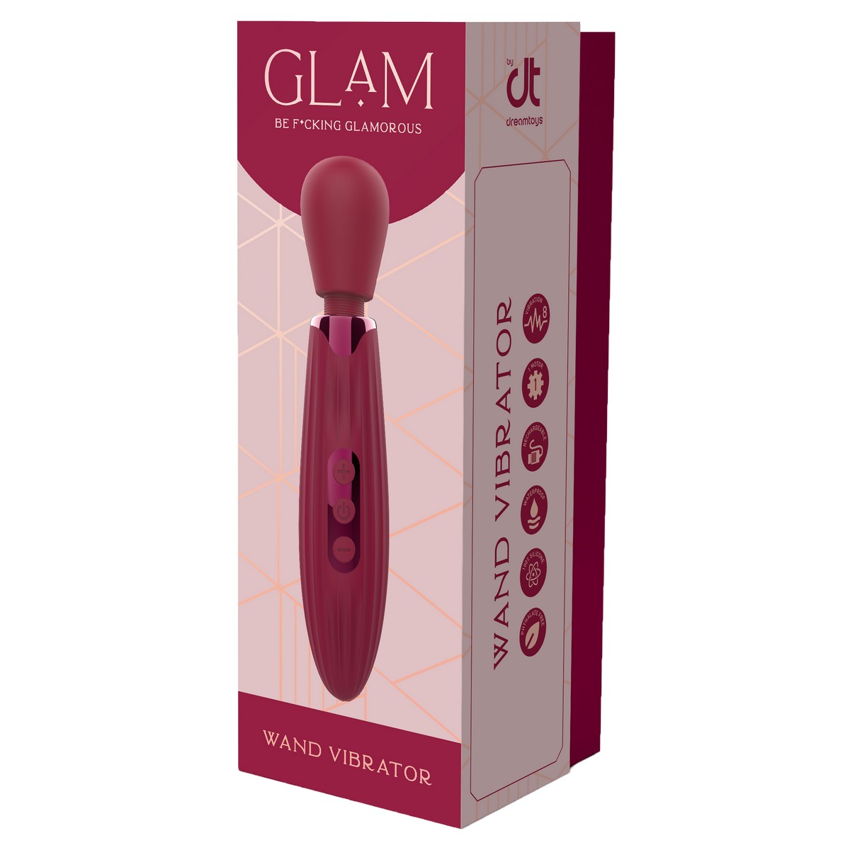 Glam Wand Vibrator Weinrot