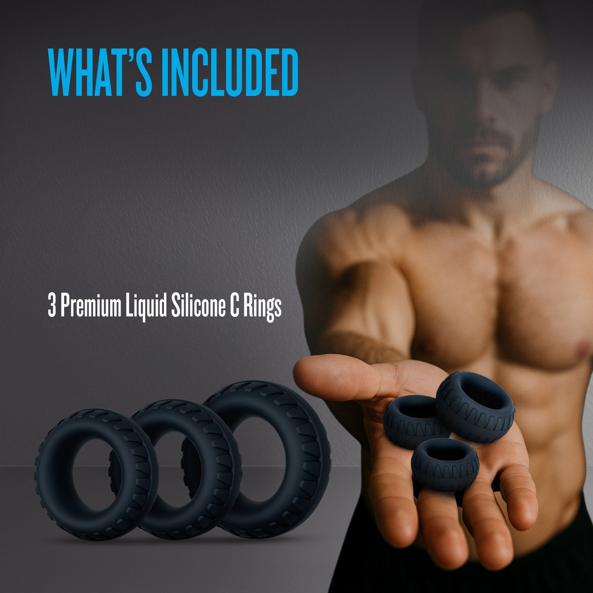 Cockring Set mit Struktur