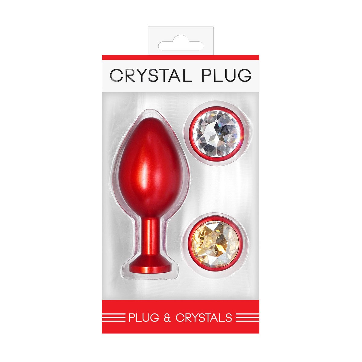 Crystal Plug Set Rot Gr. L