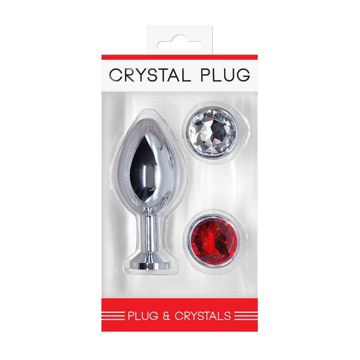 Crystal Plug Set Chrom Gr. L