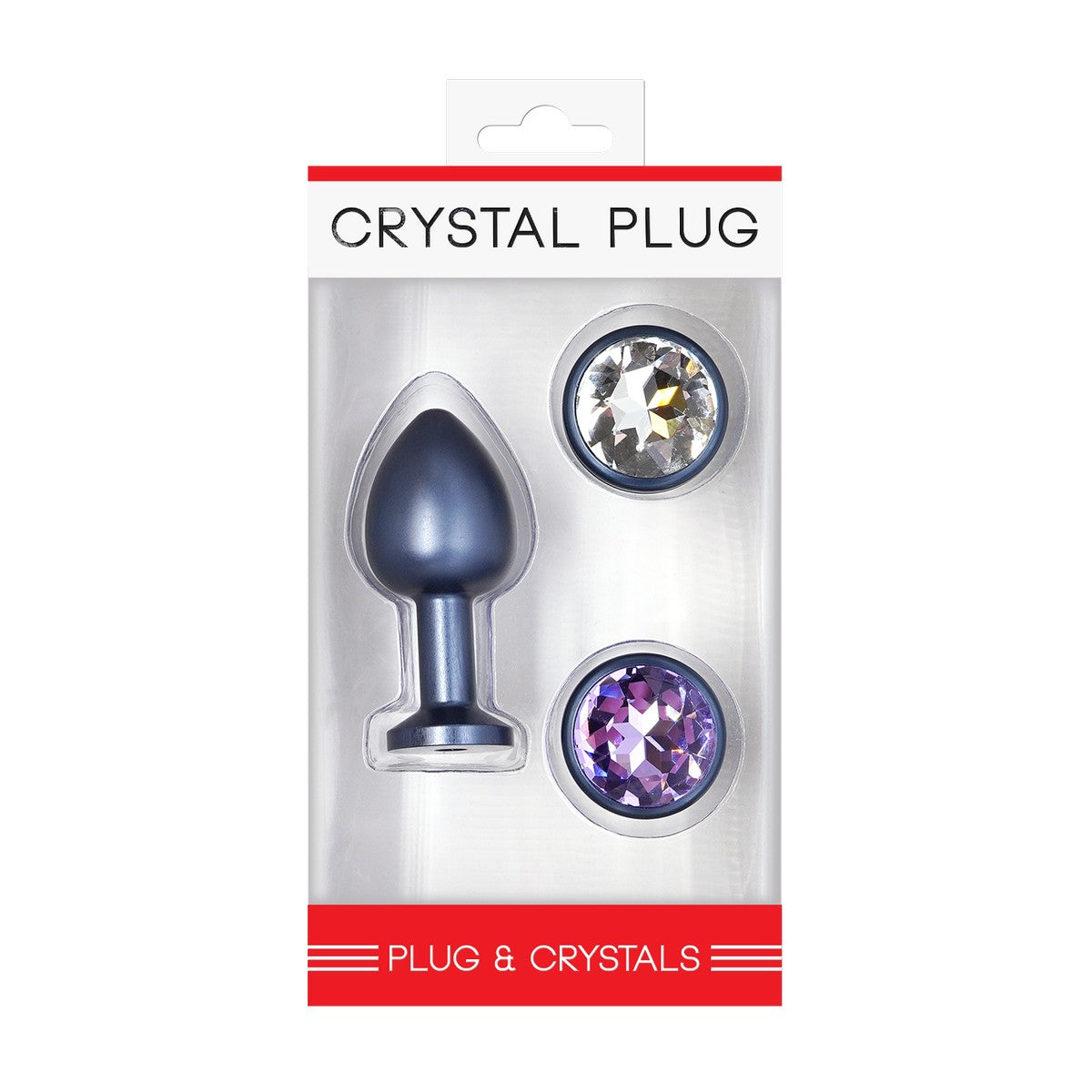 Crystal Plug Set Anthrazit Gr. S